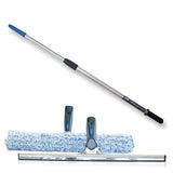 Kombi-Set Teleskopstange mit Fenstereinwischer & Abzieher