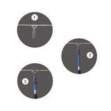 Kombi-Set Teleskopstange mit Fenstereinwischer & Abzieher