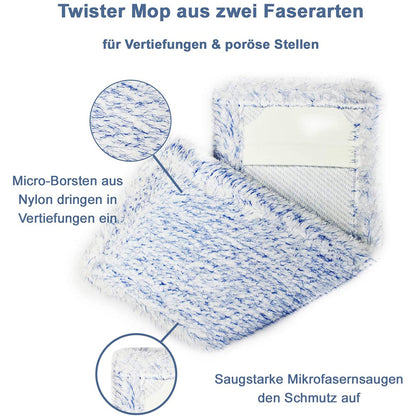 Profi Bodenwischer-Set Twister inkl. Wischmop + Microfaserbezug
