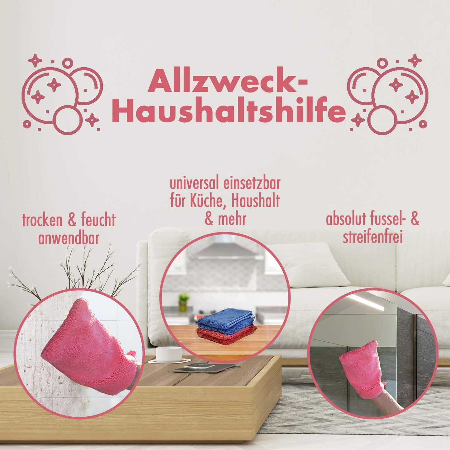 Profi Ultra-Mikrofaser Reinigungshandschuh