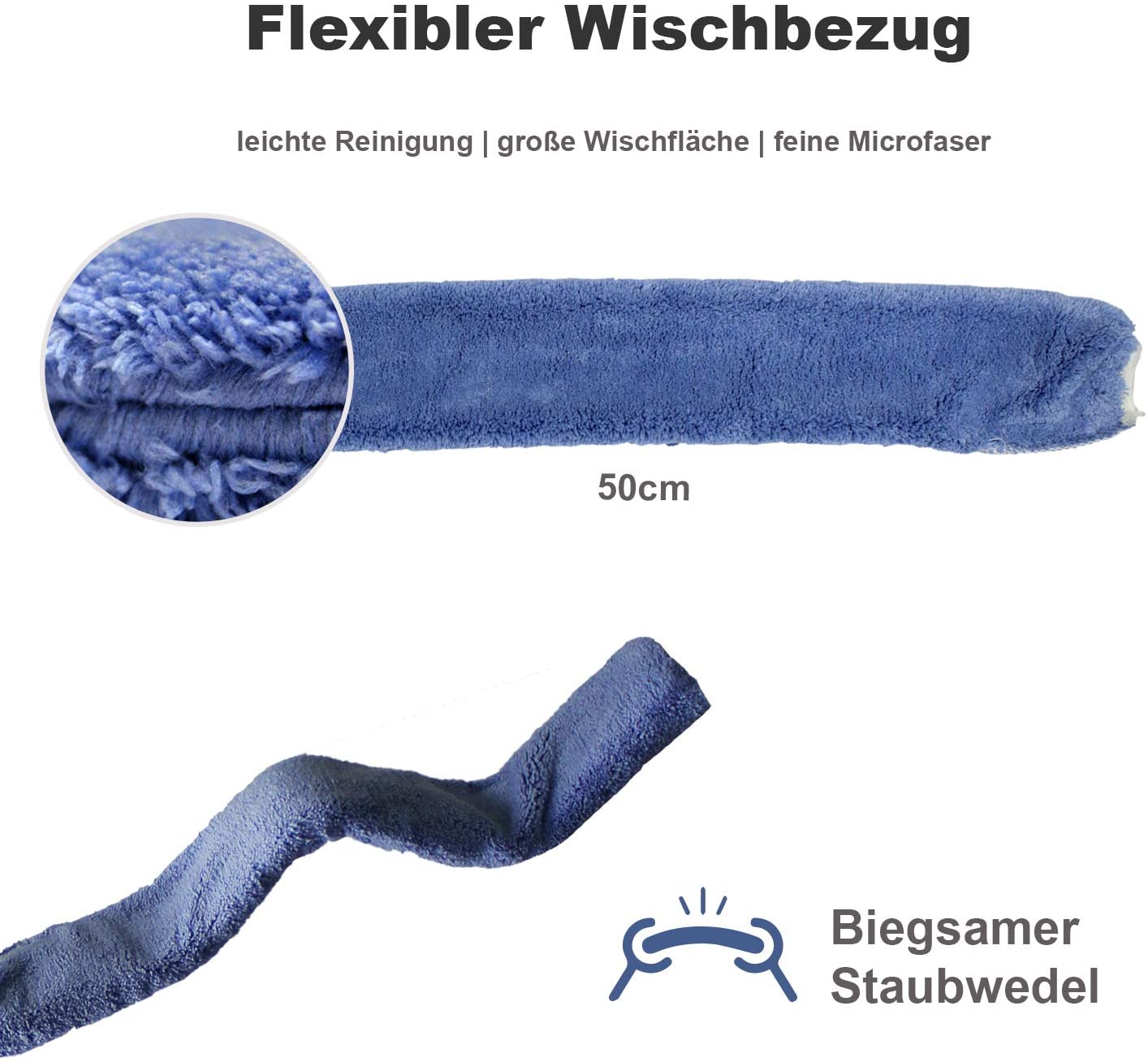 Profi Microfaser Staubmopp inkl. Teleskopstange