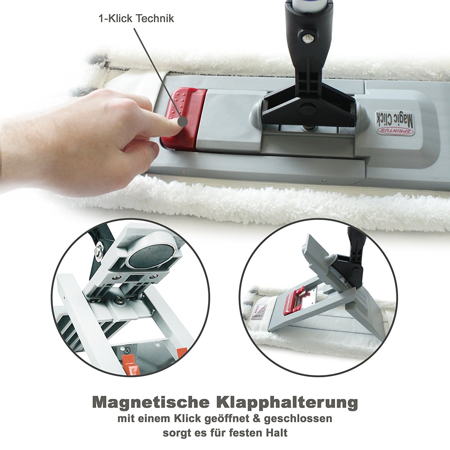 Profi Bodenwischer-Set Dual inkl. Wischmop + Microfaserbezug
