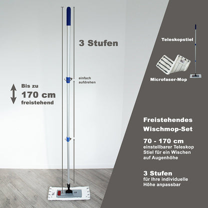 Profi Bodenwischer-Set Dual inkl. Wischmop + Microfaserbezug