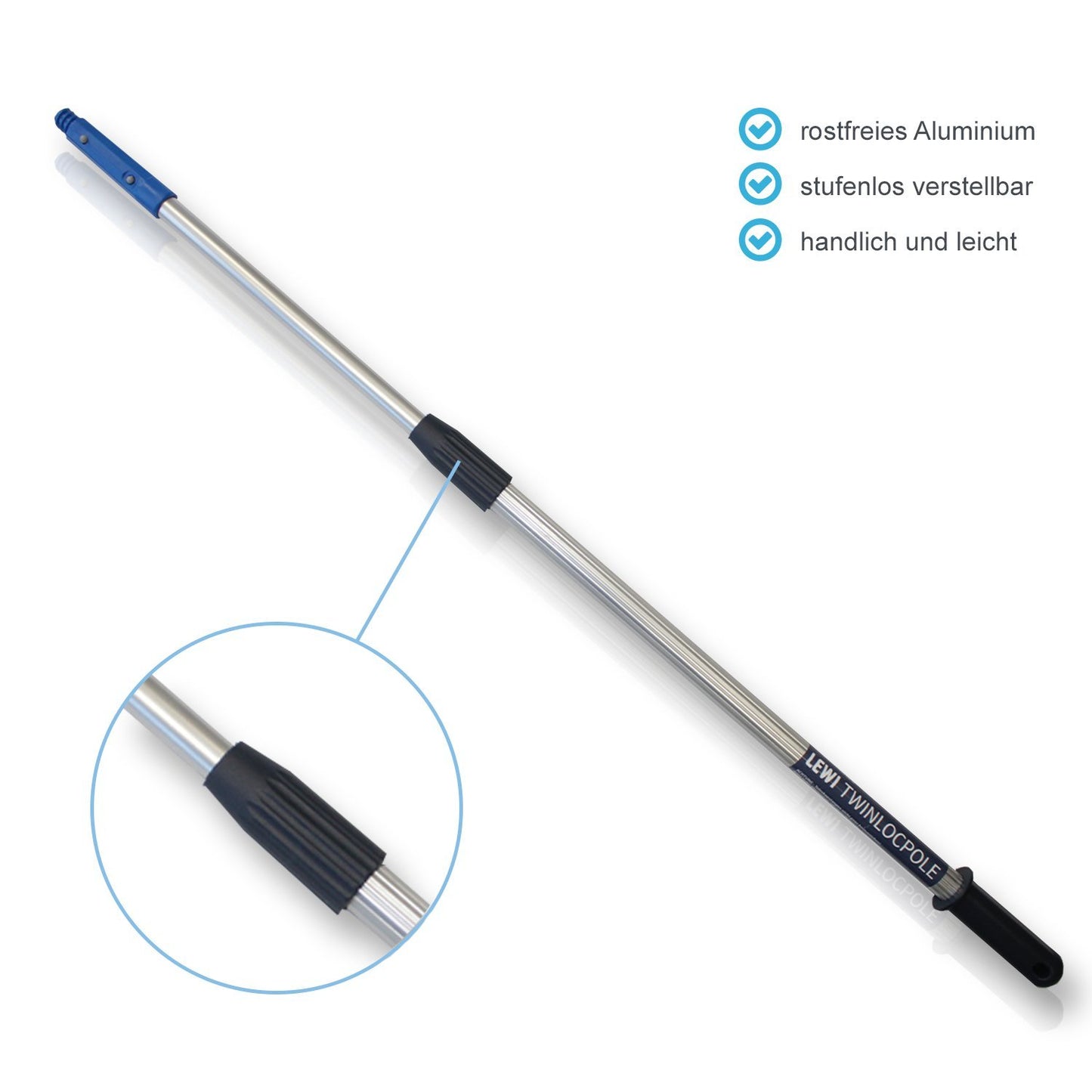 Profi Kombi-Set Teleskopstange mit Fensterabzieher